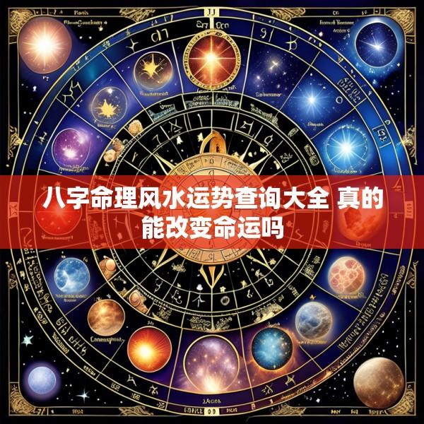 八字命理风水运势查询大全 真的能改变命运吗