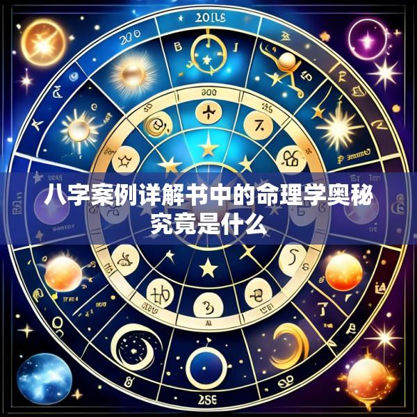 八字案例详解书中的命理学奥秘究竟是什么