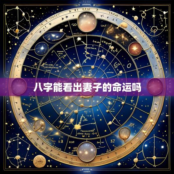 八字能看出妻子的命运吗