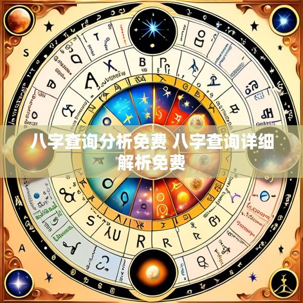 八字查询分析免费 八字查询详细解析免费