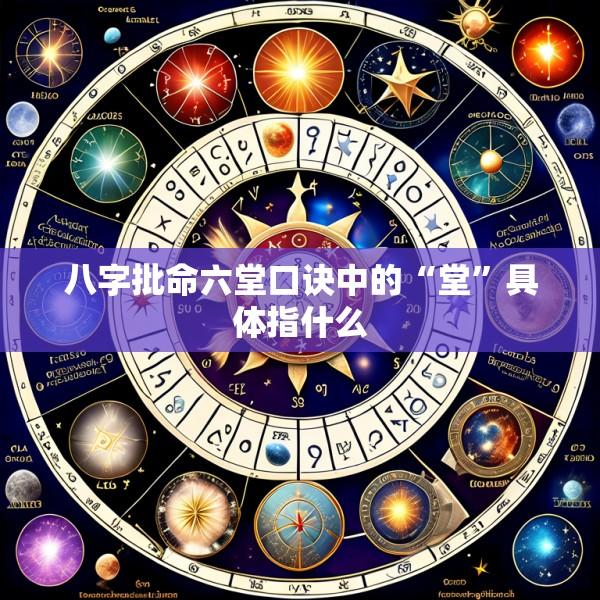 八字批命六堂口诀中的“堂”具体指什么