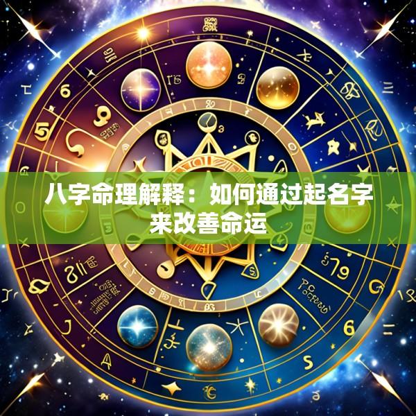 八字命理解释：如何通过起名字来改善命运