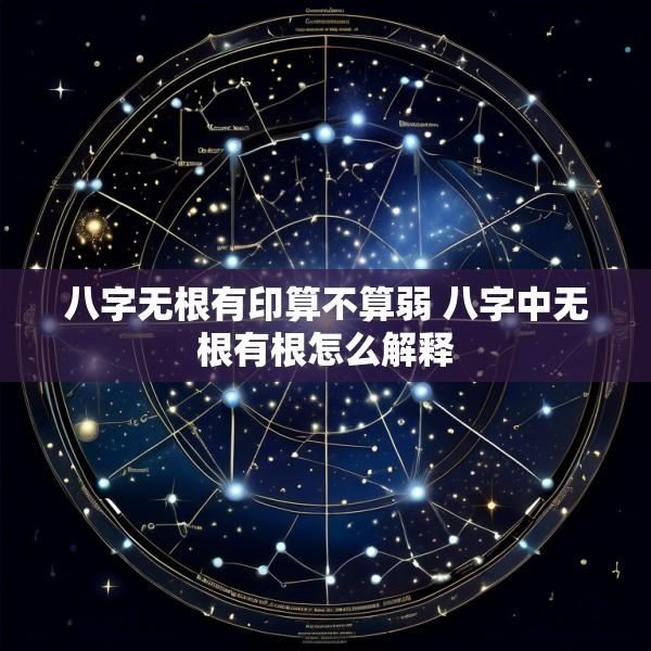 八字无根有印算不算弱 八字中无根有根怎么解释