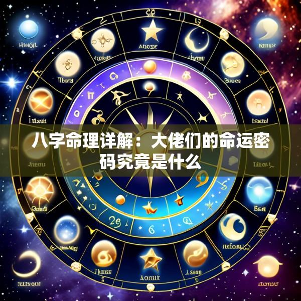 八字命理详解：大佬们的命运密码究竟是什么