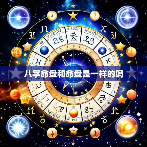八字命盘和命盘是一样的吗
