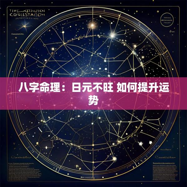 八字命理：日元不旺 如何提升运势