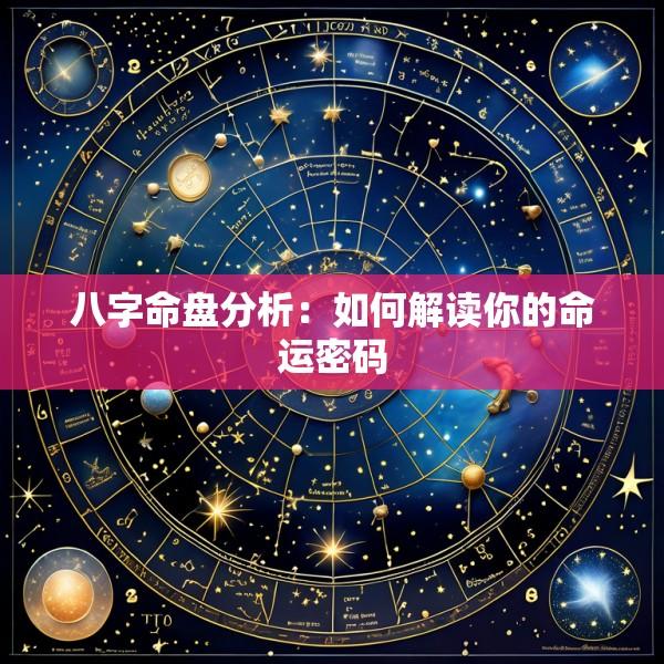 八字命盘分析：如何解读你的命运密码