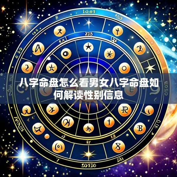 八字命盘怎么看男女八字命盘如何解读性别信息