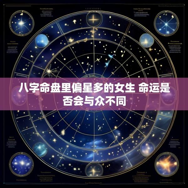 八字命盘里偏星多的女生 命运是否会与众不同