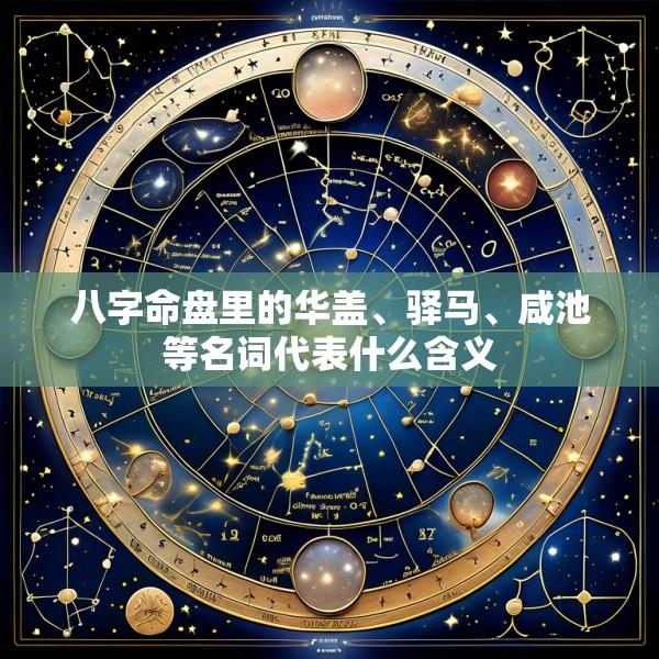 八字命盘里的华盖、驿马、咸池等名词代表什么含义