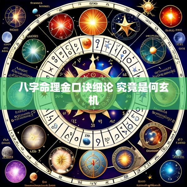 八字命理金口诀细论 究竟是何玄机