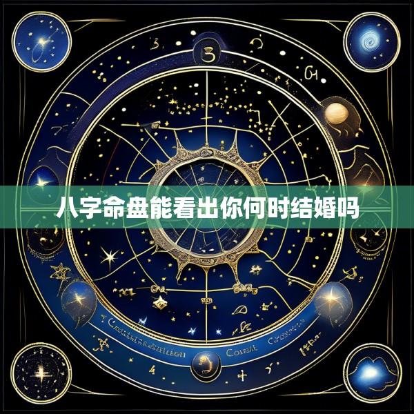 八字命盘能看出你何时结婚吗