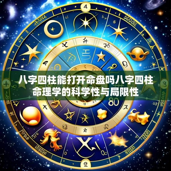 八字四柱能打开命盘吗八字四柱命理学的科学性与局限性