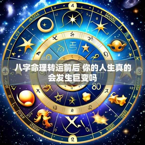 八字命理转运前后 你的人生真的会发生巨变吗