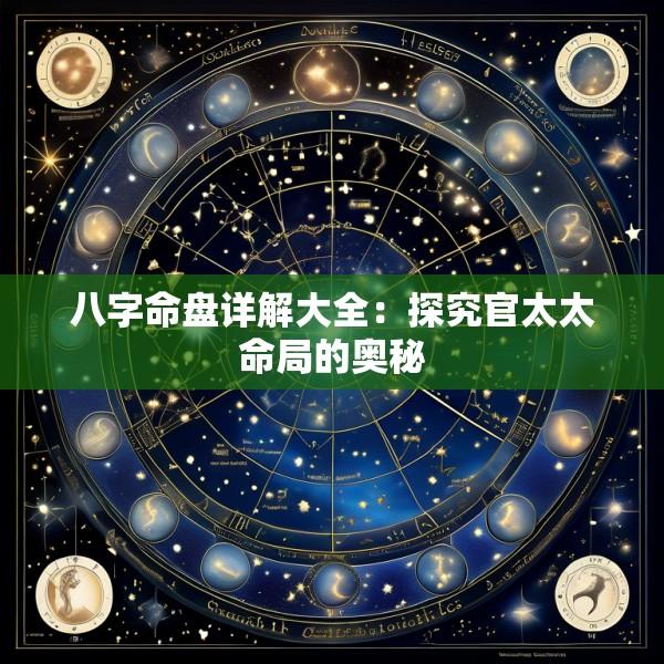 八字命盘详解大全：探究官太太命局的奥秘