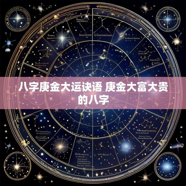 八字庚金大运诀语 庚金大富大贵的八字