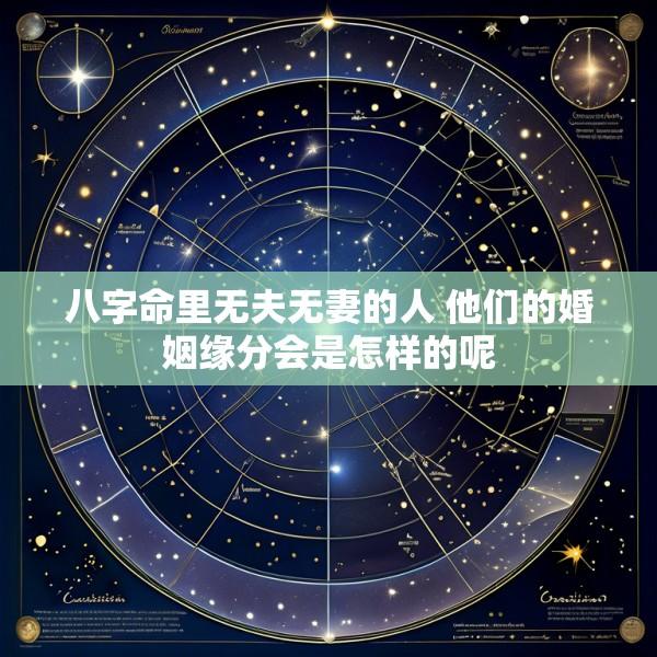 八字命里无夫无妻的人 他们的婚姻缘分会是怎样的呢