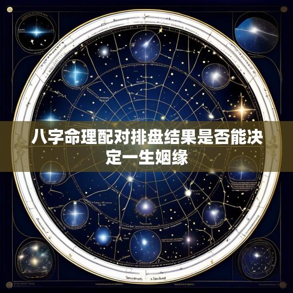 八字命理配对排盘结果是否能决定一生姻缘