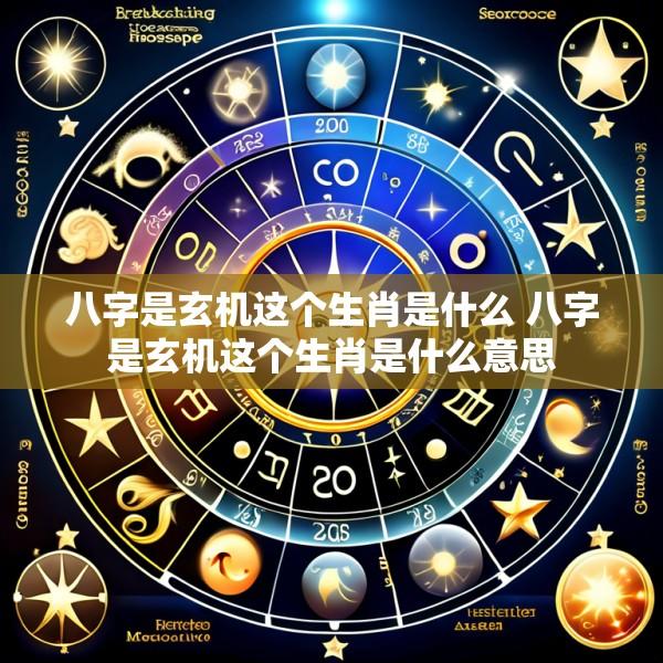 八字是玄机这个生肖是什么 八字是玄机这个生肖是什么意思