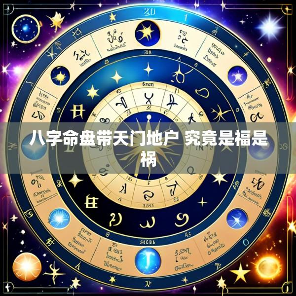 八字命盘带天门地户 究竟是福是祸