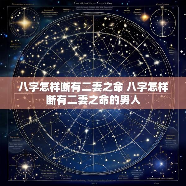 八字怎样断有二妻之命 八字怎样断有二妻之命的男人