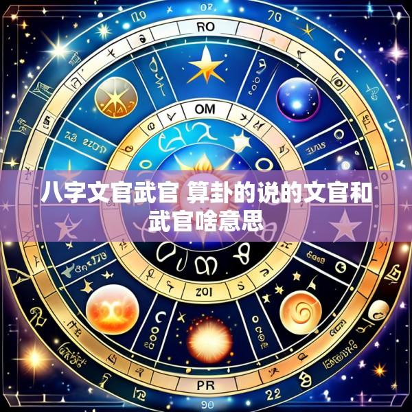 八字文官武官 算卦的说的文官和武官啥意思