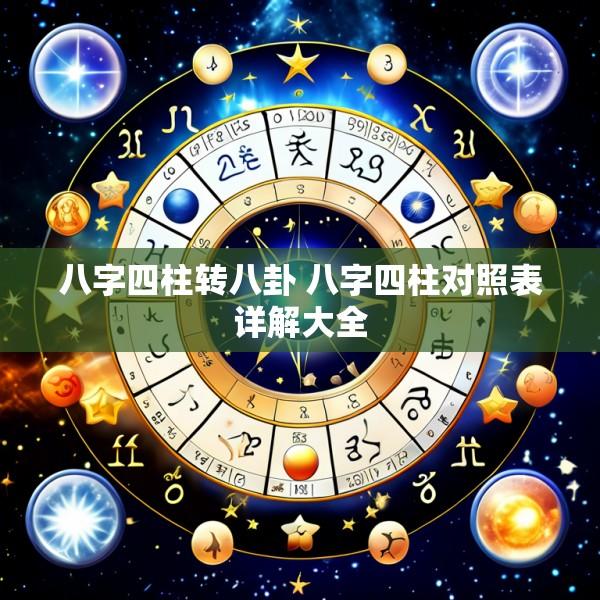 八字四柱转八卦 八字四柱对照表详解大全