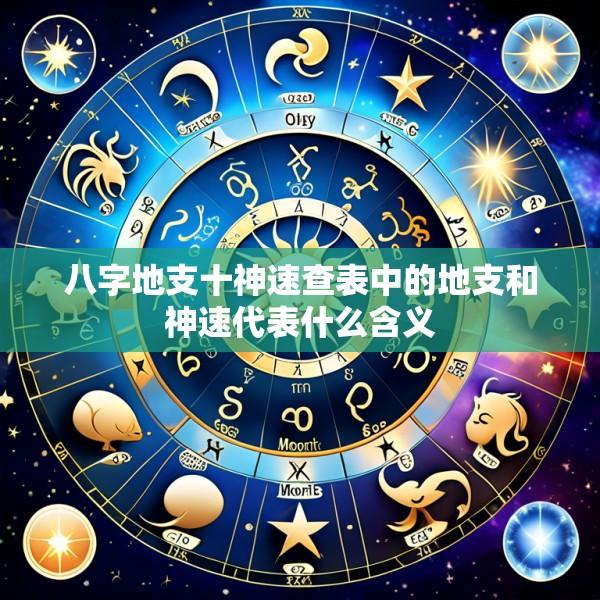八字地支十神速查表中的地支和神速代表什么含义