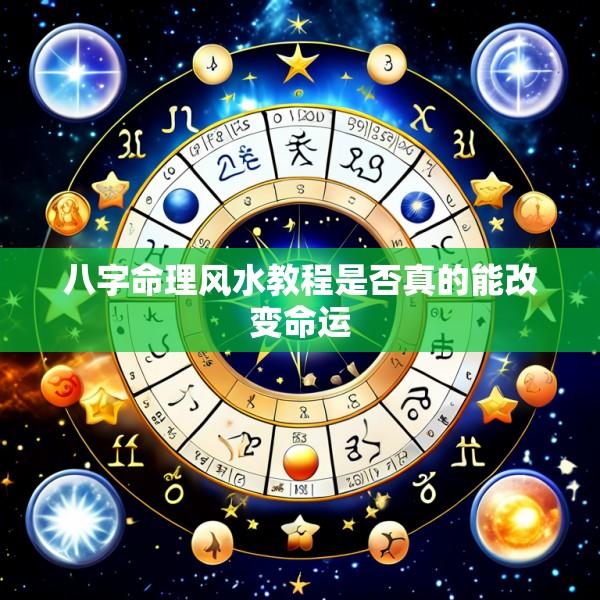 八字命理风水教程是否真的能改变命运