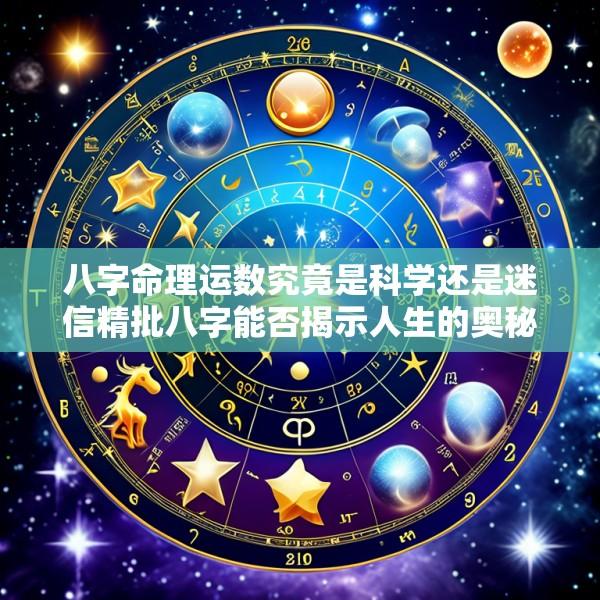 八字命理运数究竟是科学还是迷信精批八字能否揭示人生的奥秘