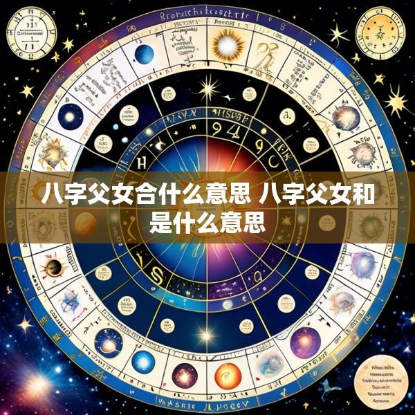 八字父女合什么意思 八字父女和是什么意思