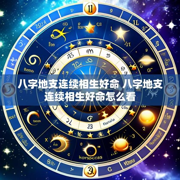 八字地支连续相生好命 八字地支连续相生好命怎么看