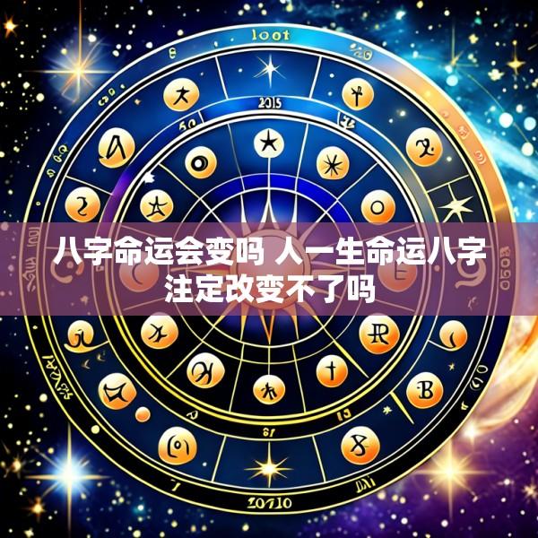 八字命运会变吗 人一生命运八字注定改变不了吗