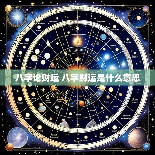 八字论财运 八字财运是什么意思