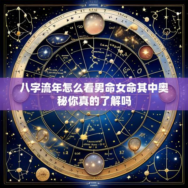 八字流年怎么看男命女命其中奥秘你真的了解吗