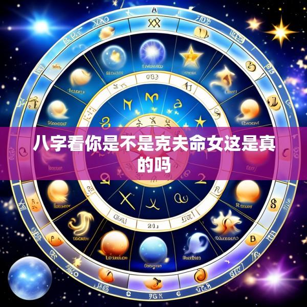 八字看你是不是克夫命女这是真的吗