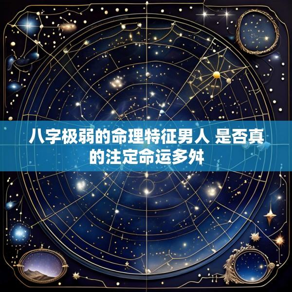 八字极弱的命理特征男人 是否真的注定命运多舛