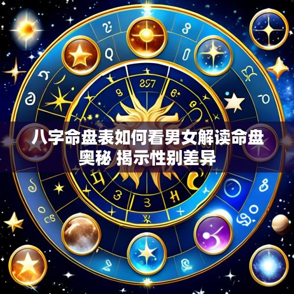 八字命盘表如何看男女解读命盘奥秘 揭示性别差异