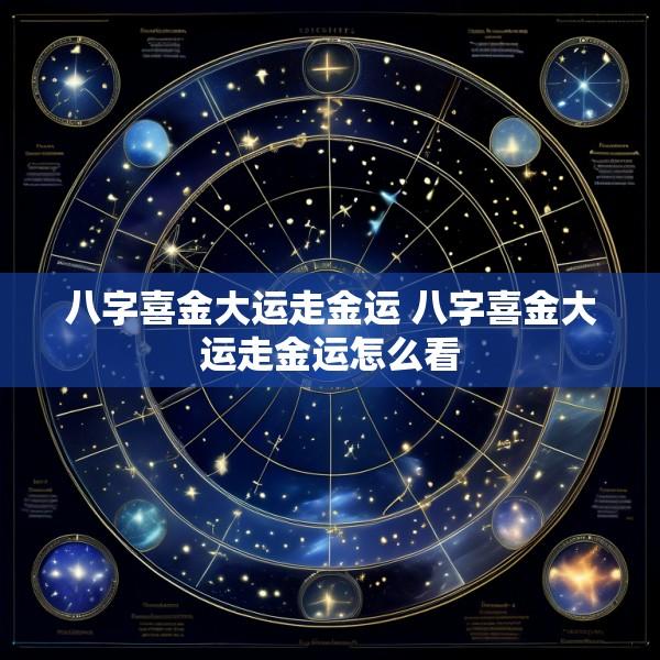 八字喜金大运走金运 八字喜金大运走金运怎么看