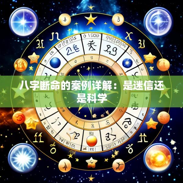 八字断命的案例详解：是迷信还是科学