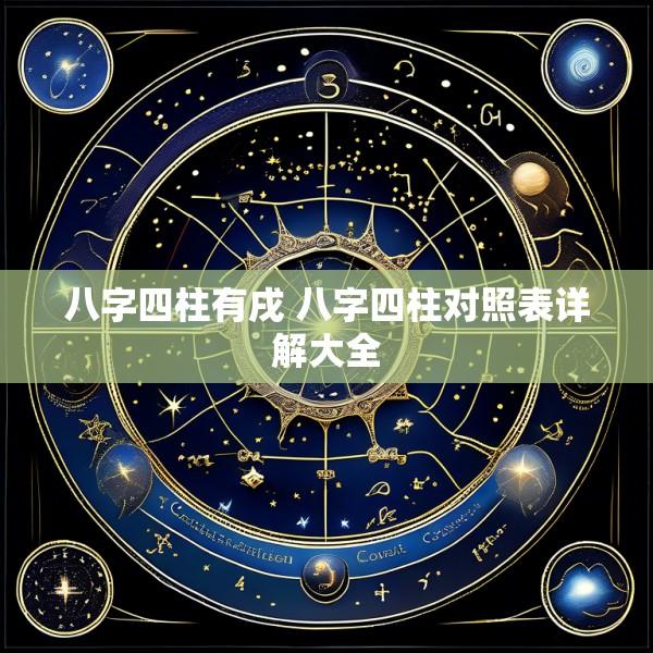 八字四柱有戌 八字四柱对照表详解大全