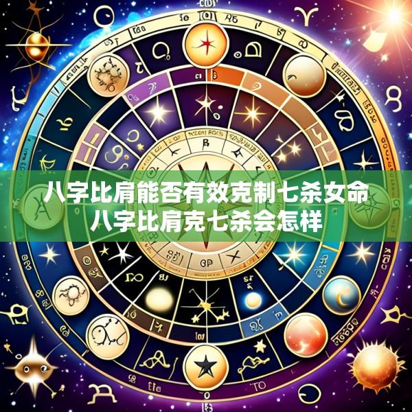 八字比肩能否有效克制七杀女命八字比肩克七杀会怎样