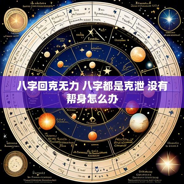 八字回克无力 八字都是克泄 没有帮身怎么办