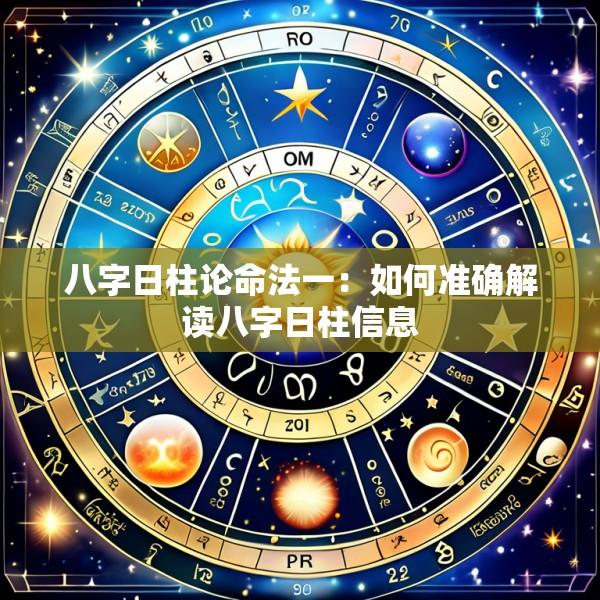 八字日柱论命法一：如何准确解读八字日柱信息