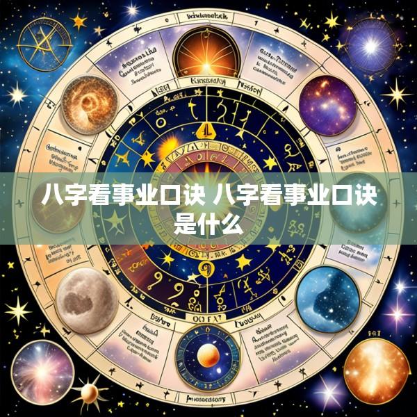 八字看事业口诀 八字看事业口诀是什么
