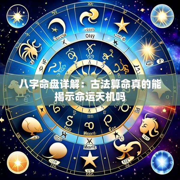 八字命盘详解：古法算命真的能揭示命运天机吗