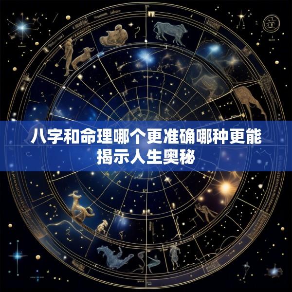 八字和命理哪个更准确哪种更能揭示人生奥秘