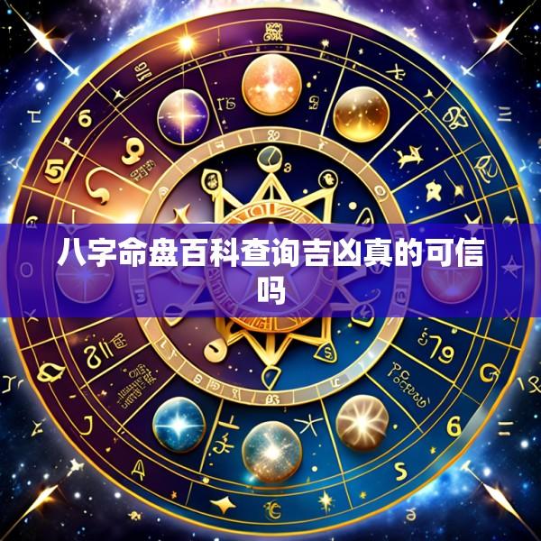 八字命盘百科查询吉凶真的可信吗