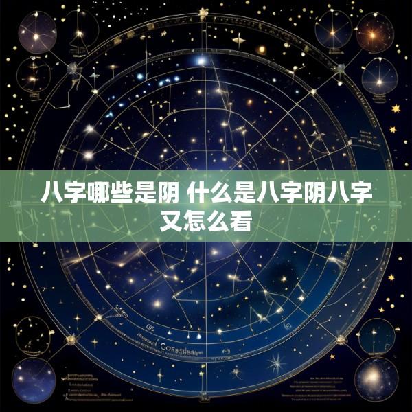 八字哪些是阴 什么是八字阴八字又怎么看