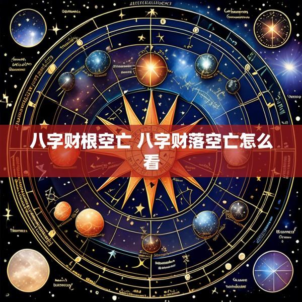 八字财根空亡 八字财落空亡怎么看